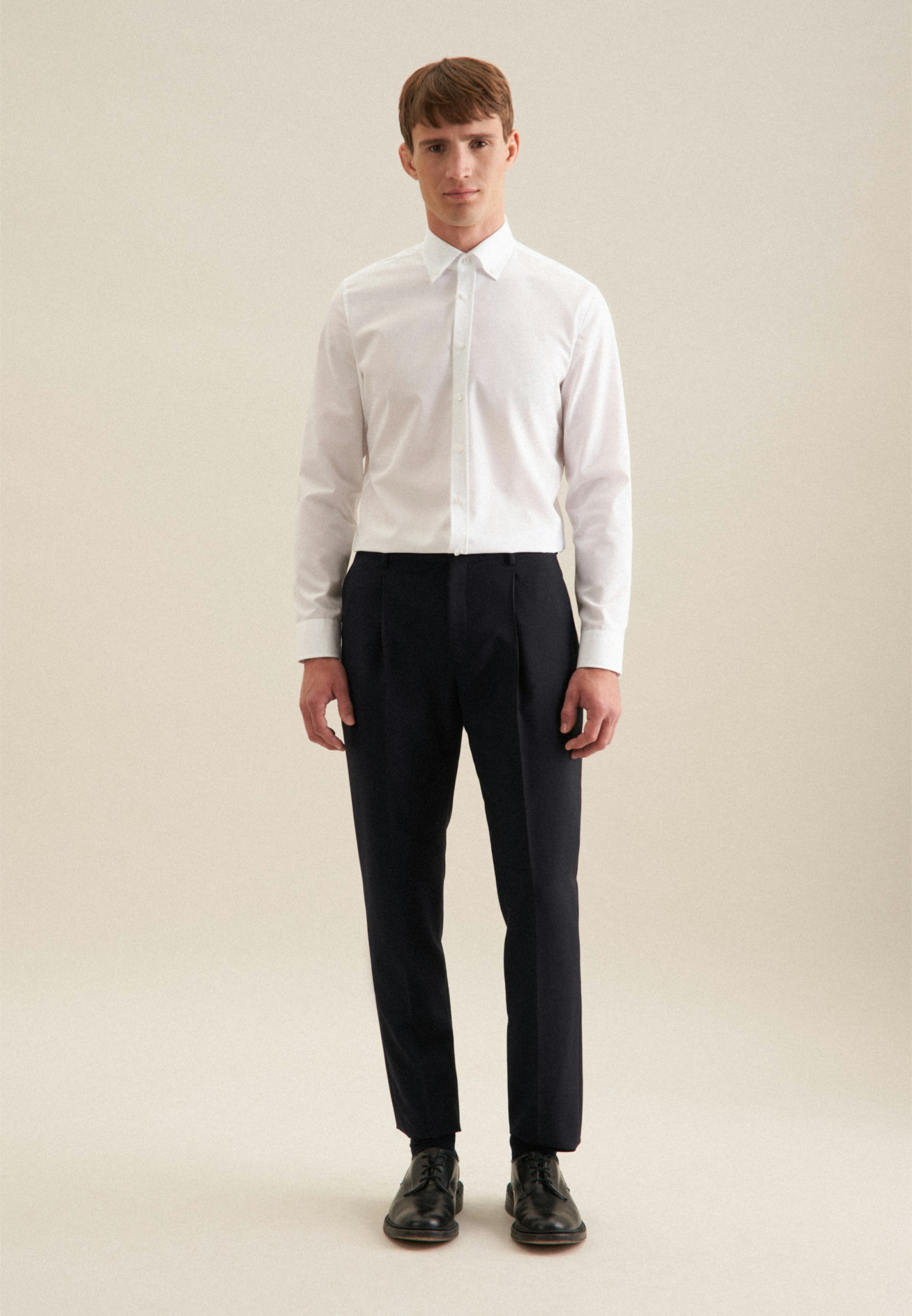 Non-Iron Poplin Shirt - White