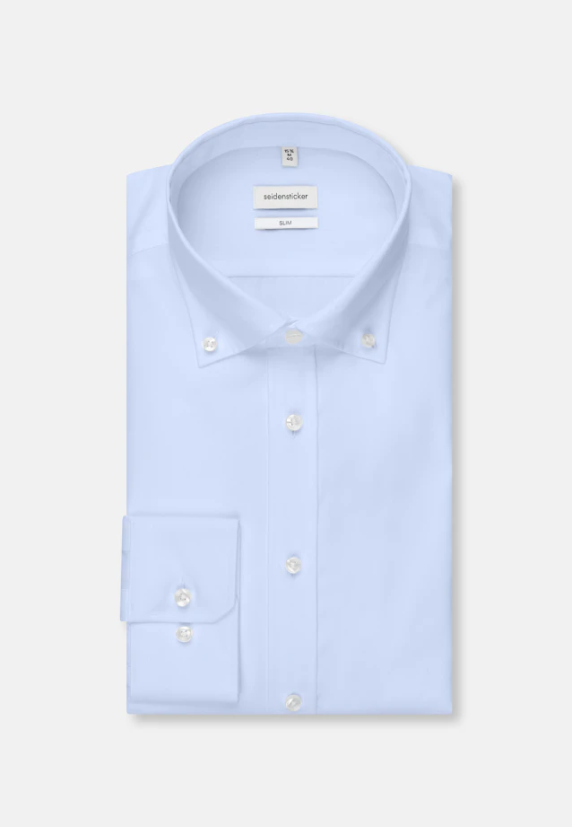 Slim Business Hemd Uni in Mittelblau |  Seidensticker Onlineshop