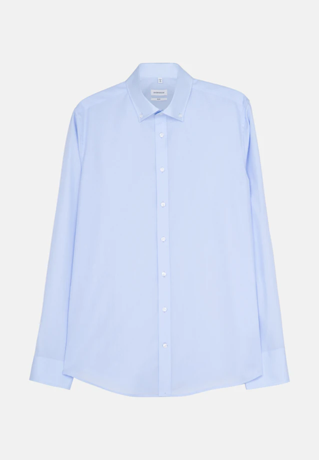 Slim Business Hemd Uni in Mittelblau |  Seidensticker Onlineshop