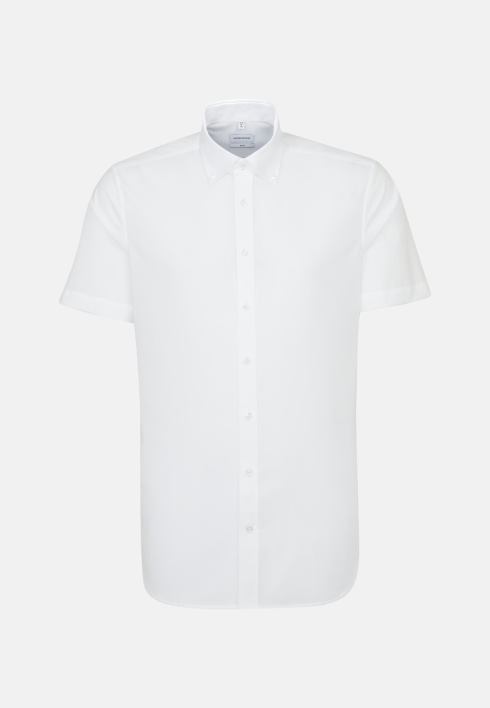 Bügelfreies Popeline Kurzarm Business Hemd in Slim mit Button-Down-Kragen in Weiß | Seidensticker Onlineshop
