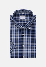 Comfort Business Hemd Karo in Mittelblau |  Seidensticker Onlineshop