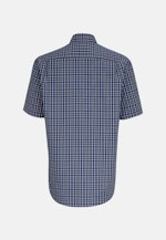 Comfort Business Hemd Karo in Mittelblau |  Seidensticker Onlineshop