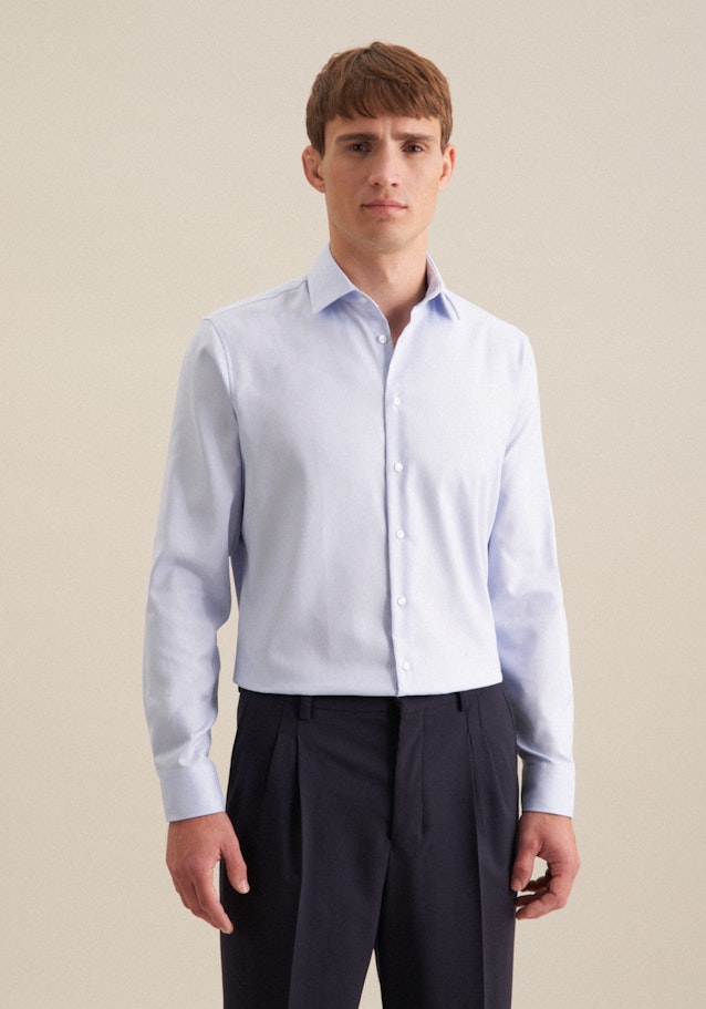Shaped Chemise d'affaires Uni in Bleu Clair | Seidensticker Onlineshop