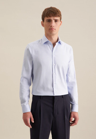 Shaped Business Hemd Uni in Hellblau |  Seidensticker Onlineshop