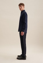 Non-iron Structure Business Shirt in Shaped with Kent-Collar in Dark Blue |  Seidensticker Onlineshop