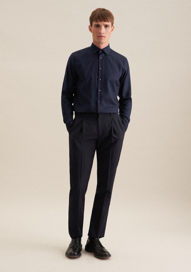 Shaped Chemise d'affaires Uni in Bleu Foncé | Seidensticker Onlineshop