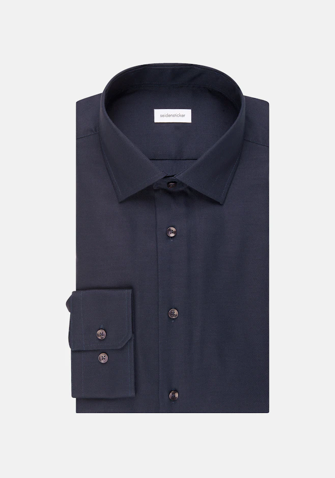 Shaped Chemise d'affaires Uni dans Bleu Foncé | Boutique en ligne Seidensticker
