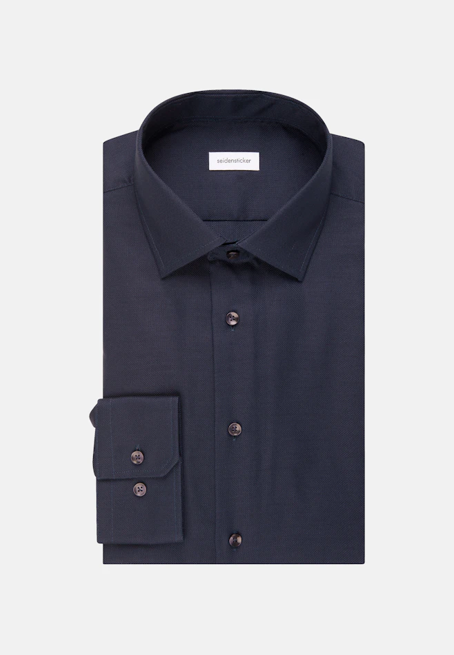 Shaped Business shirt Uni in Dark Blue | Seidensticker online shop