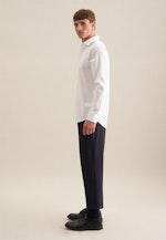 Non-iron Structure Business Shirt in Shaped with Kent-Collar in White |  Seidensticker Onlineshop