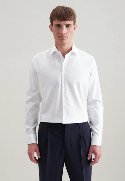 Shaped Business shirt Uni in White |  Seidensticker Onlineshop