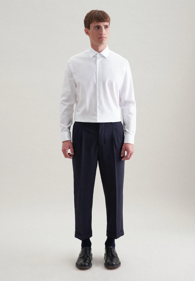 Shaped Business shirt Uni in White |  Seidensticker Onlineshop