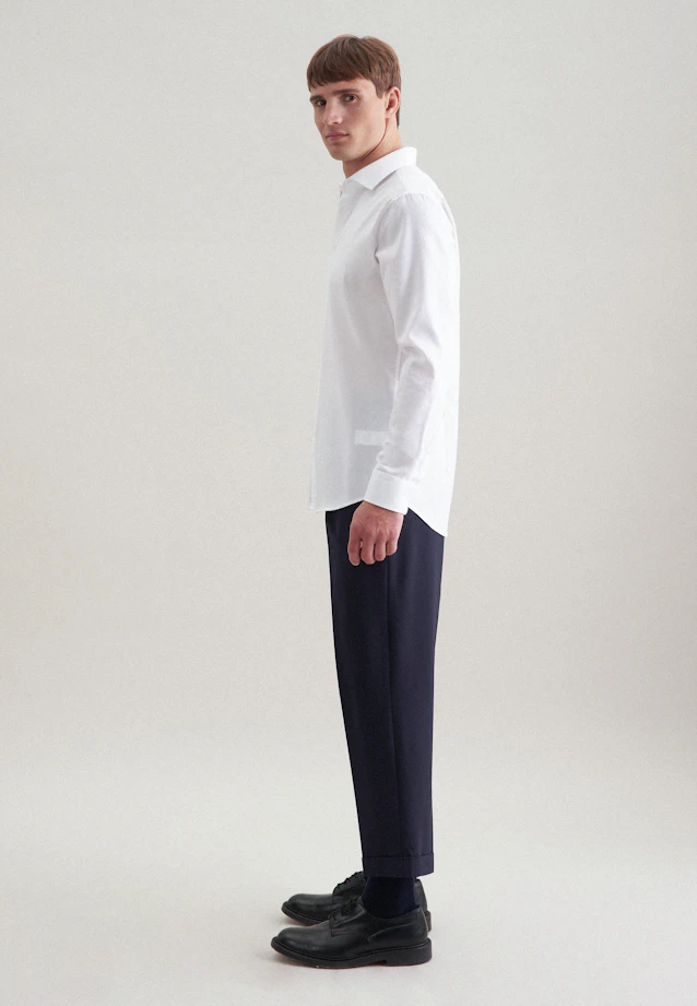 Shaped Business shirt Uni in White |  Seidensticker Onlineshop
