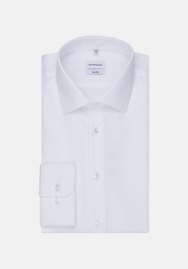 Shaped Business shirt Uni in White | Seidensticker online shop