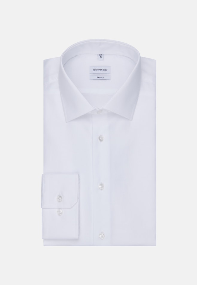 Shaped Business shirt Uni in White | Seidensticker online shop