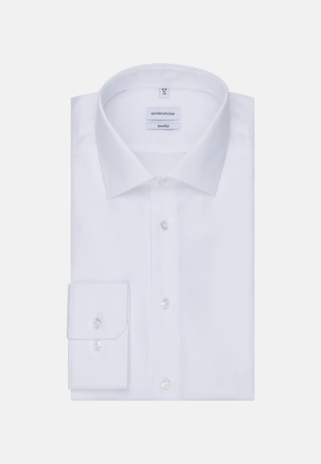 Shaped Business shirt Uni in White |  Seidensticker Onlineshop