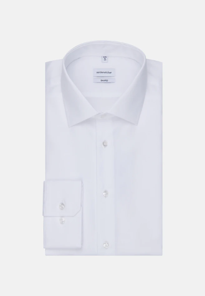 Shaped Chemise d'affaires Uni dans Blanc | Boutique en ligne Seidensticker