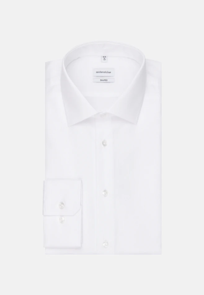 Shaped Business shirt Uni in White | Seidensticker online shop