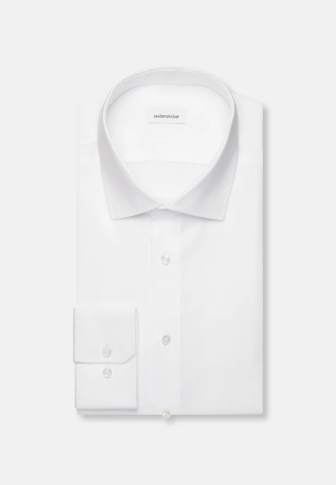 Shaped Business shirt Uni in White | Seidensticker online shop