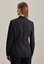 Non-iron Fil a fil Shirt Blouse in Black |  Seidensticker Onlineshop