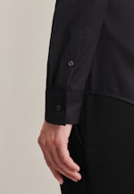 Non-iron Fil a fil Shirt Blouse in Black |  Seidensticker Onlineshop