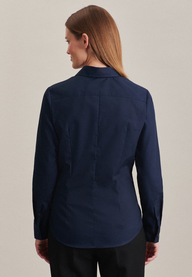 Non-iron Fil a fil Shirt Blouse in Dark Blue |  Seidensticker Onlineshop