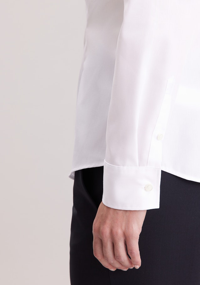 Hemdbluse mit Abnähern slim fit in Weiß | Seidensticker Onlineshop