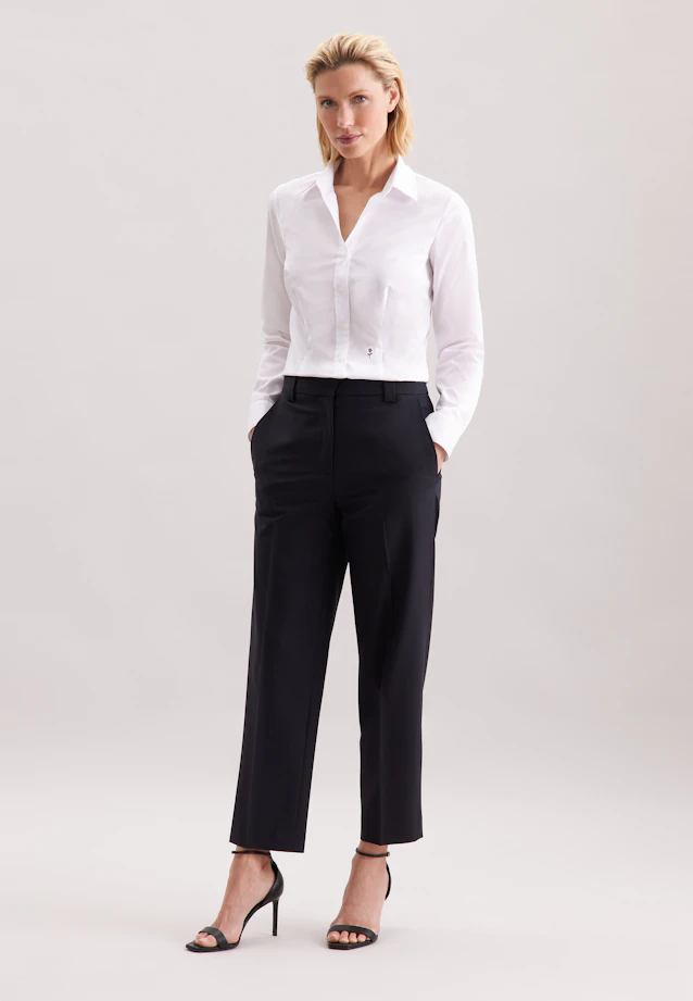 Slim Fit Shirt Blouse with Darts in White |  Seidensticker Onlineshop