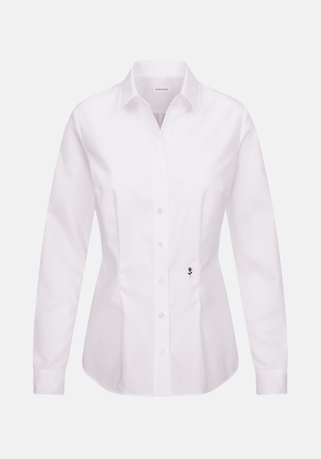 Hemdbluse mit Abnähern slim fit in Weiß | Seidensticker Onlineshop