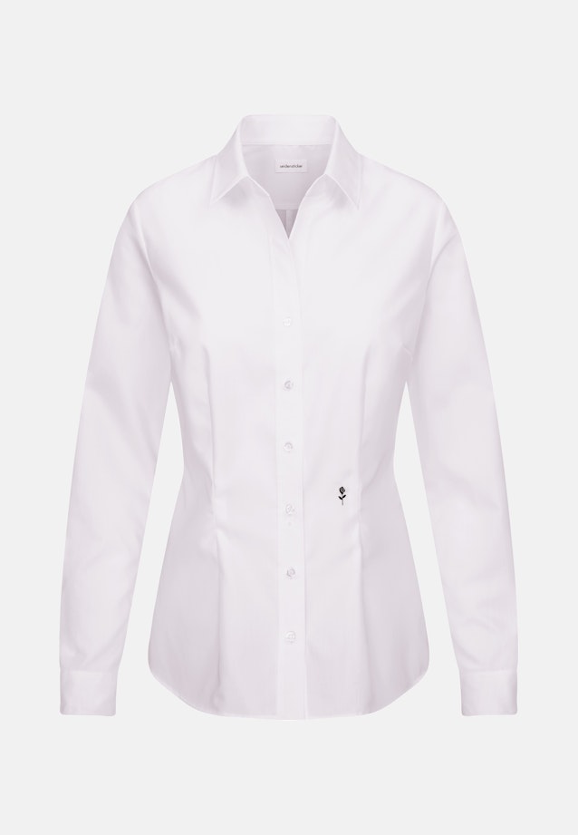 Hemdbluse mit Abnähern slim fit in Weiß |  Seidensticker Onlineshop