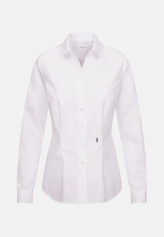 Slim Fit Shirt Blouse with Darts in White |  Seidensticker Onlineshop