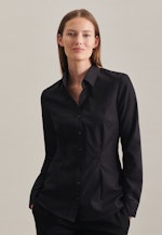 Hemdbluse mit Abnähern slim fit in Schwarz |  Seidensticker Onlineshop