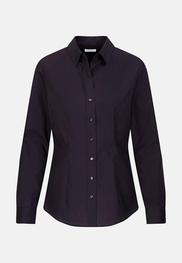 Hemdbluse mit Abnähern slim fit in Schwarz |  Seidensticker Onlineshop