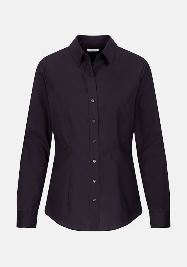 Hemdbluse mit Abnähern slim fit in Black | Seidensticker Onlineshop