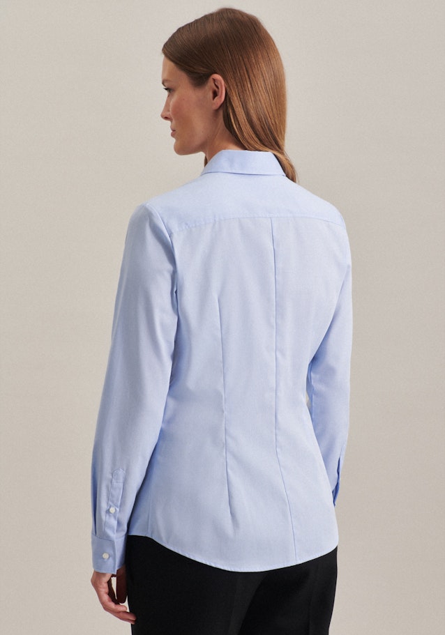 Non-iron Fil a fil Shirtblouse in Lichtblauw | Seidensticker Onlineshop