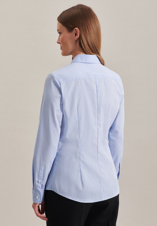 Non-iron Fil a fil Shirt Blouse in Light Blue | Seidensticker Onlineshop