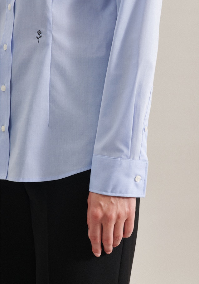 Non-iron Fil a fil Shirt Blouse in Light Blue |  Seidensticker Onlineshop