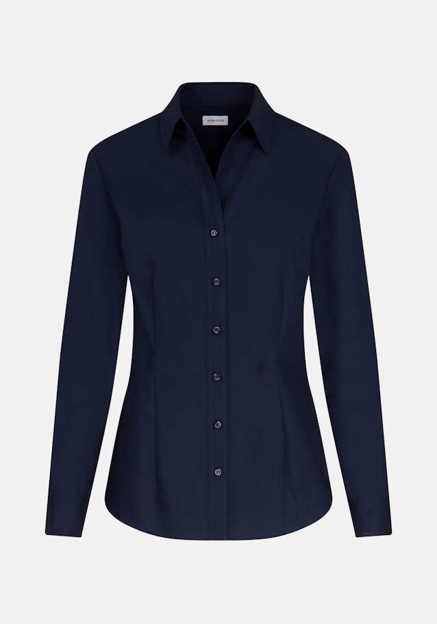 Hemdbluse mit Abnähern slim fit in Dunkelblau | Seidensticker Onlineshop