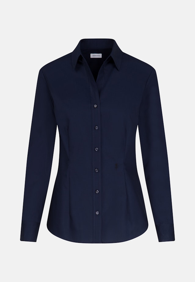 Hemdbluse mit Abnähern slim fit in Dark Blue |  Seidensticker Onlineshop
