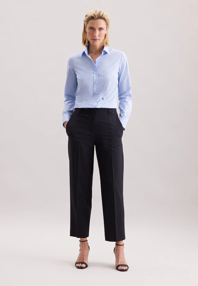 Chemise blouse slim avec pinces in Bleu Clair |  Seidensticker Onlineshop