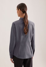 Hemdbluse mit Abnähern slim fit in Grau |  Seidensticker Onlineshop
