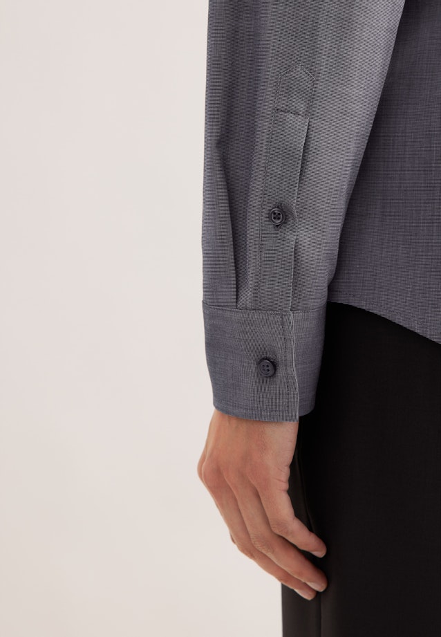 Hemdbluse mit Abnähern slim fit in Grau |  Seidensticker Onlineshop