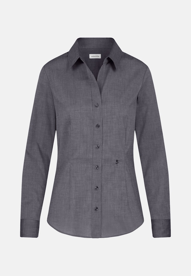 Hemdbluse mit Abnähern slim fit in Grau |  Seidensticker Onlineshop