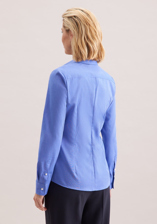 Hemdbluse mit Abnähern slim fit in Dunkelblau | Seidensticker Onlineshop