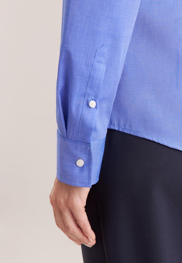 Hemdbluse mit Abnähern slim fit in Dunkelblau |  Seidensticker Onlineshop