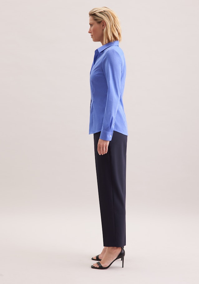 Hemdbluse mit Abnähern slim fit in Dunkelblau | Seidensticker Onlineshop