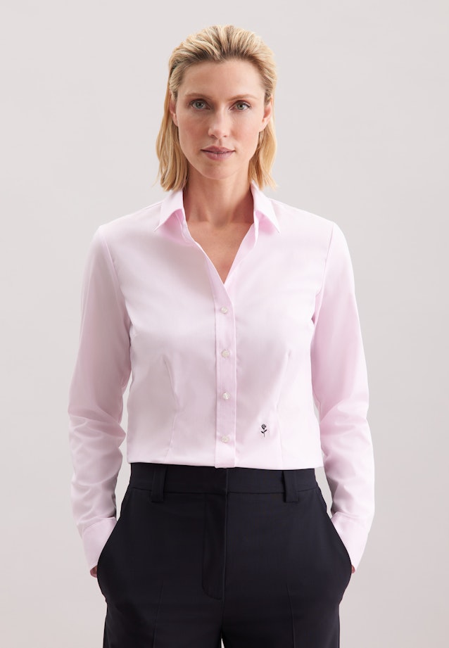 Hemdbluse mit Abnähern slim fit in Rose Fuchsia |  Seidensticker Onlineshop