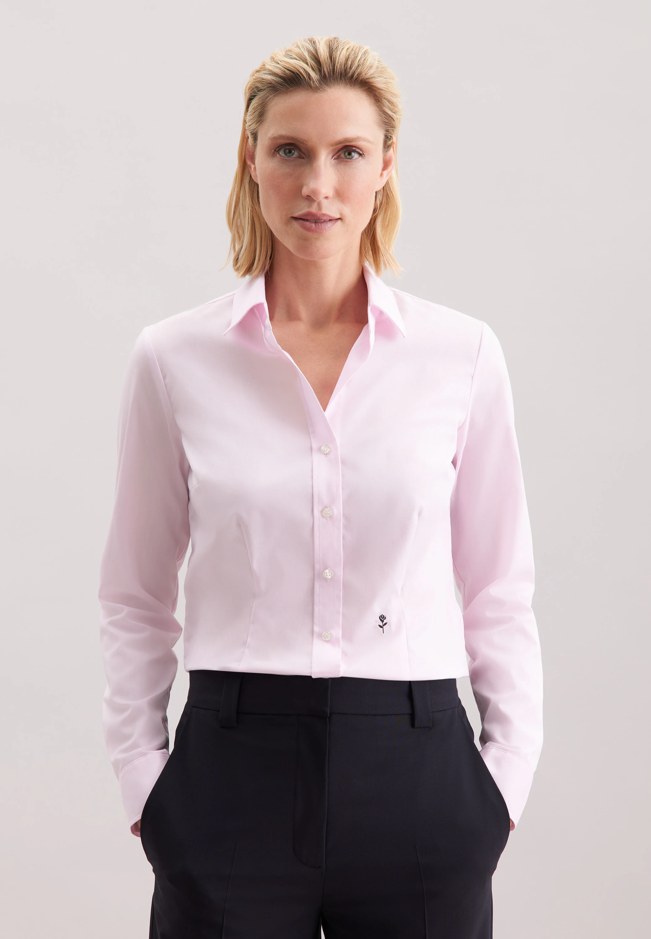 Seidensticker Hemdbluse Uni, NOS-Artikelfarben, Größe 48 aus Damen/Blusen/Hemdblusen