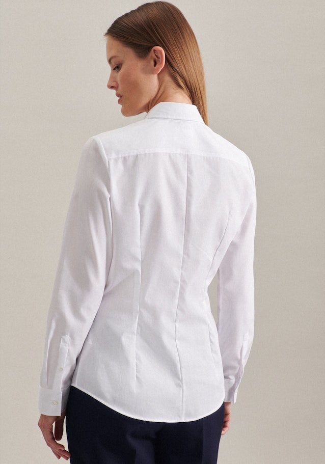 Non-iron Fil a fil Shirt Blouse in White |  Seidensticker Onlineshop