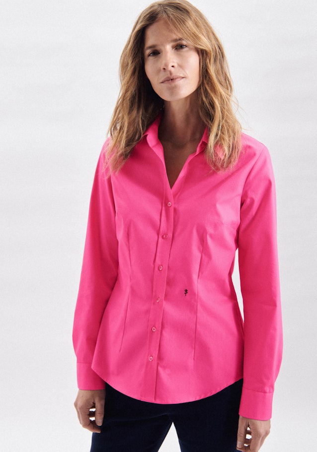 Bügelfreie Fil a fil Hemdbluse in Rosa/Pink | Seidensticker Onlineshop