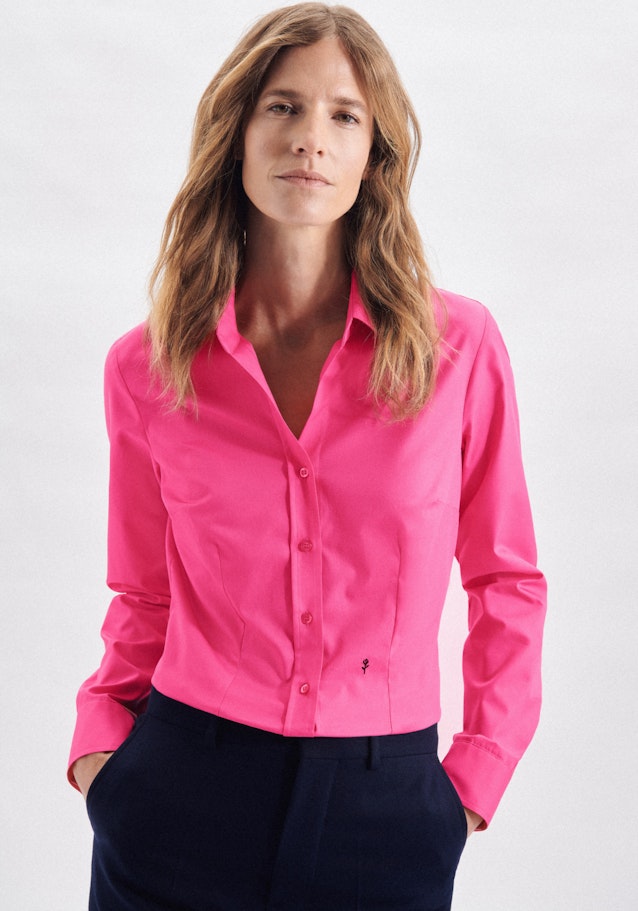 Non-iron Fil a fil Shirt Blouse in Pink |  Seidensticker Onlineshop